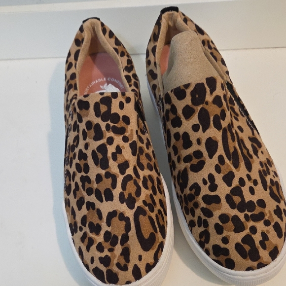 Dr. Scholl's  Leopard Print Slip-On Sneakers - Picture 1 of 4